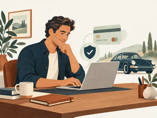 Illustration of reviewing an online order before secure payment